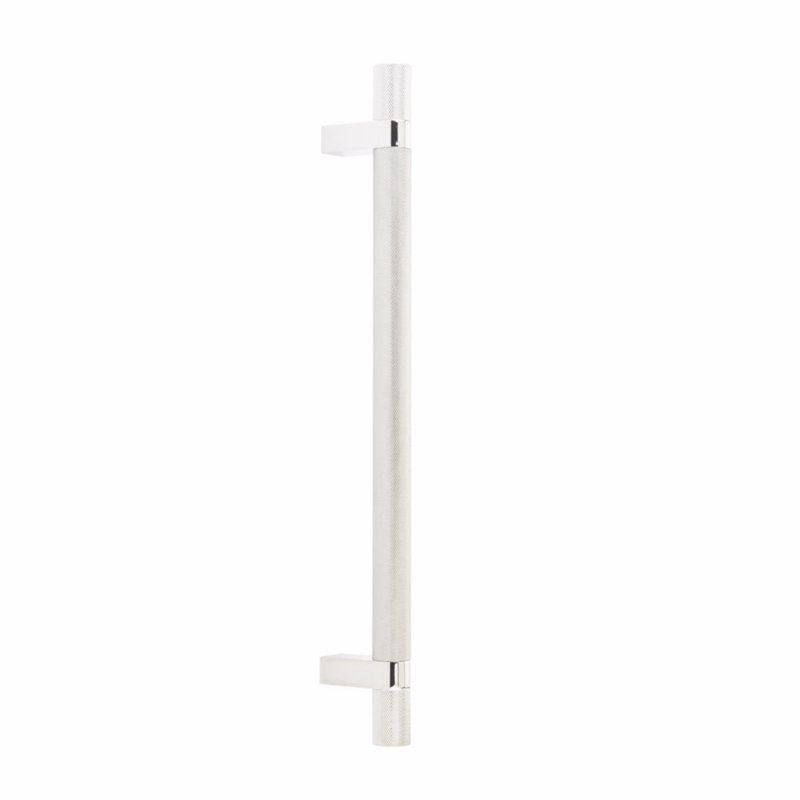 Poignée de meuble-tige 12 po CC / rectangulaire Emtek Select, 12", Knurled Bar Satin Nickel