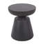 Table d'appoint d'extérieur en béton léger - plateau demi-sphère, base piédestal