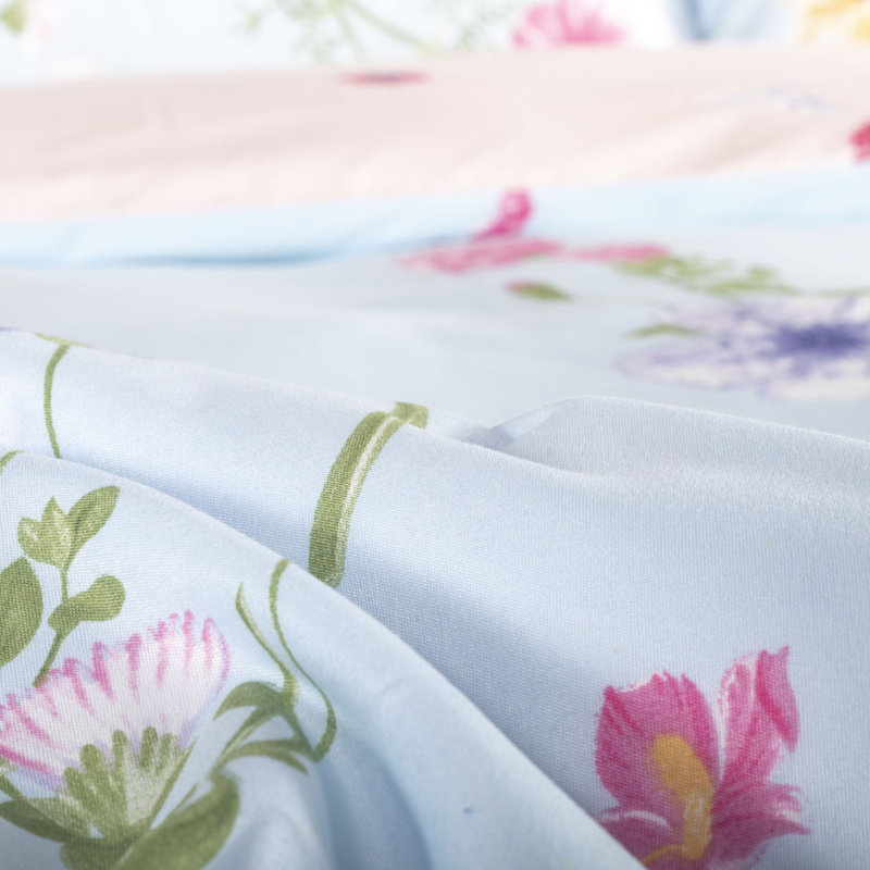 Garmon Microfiber Floral Duvet Cover Set with Pillowcases Included, Super King Duvet Cover + 2 Standard Pillowcases