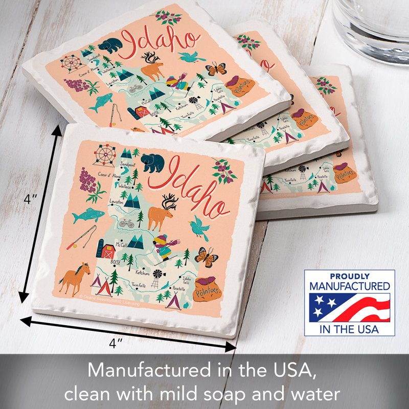 Sous-verres 4 pièces Thirstystone Idaho
