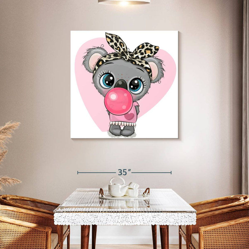 Crowle Koala Bubble Gum Girl, H 39 po x l 39 po