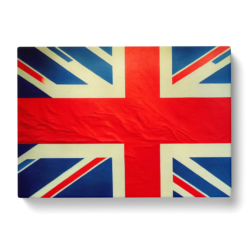 Modern Union Jack Flag Vol.3 - Wrapped Canvas Print, 35cm H x 50cm W x 3cm D
