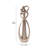 Beige Couple Sculpture, 8.3-Inch Abstract Infinity Embrace Resin Figurine with Sandstone Finish 