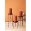 ENSEMBLE DE TROIS SUPPORTS DE BOUGIE EN MÉTAL RUSTIQUE AVEC PIEDS ondulés-131268091-131268093