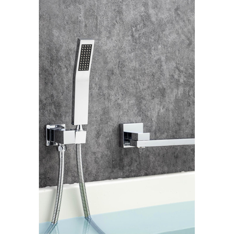 Bec de baignoire mural, Chrome