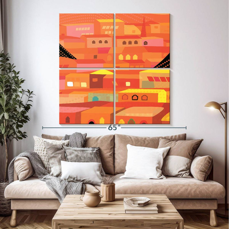 Lilie Oaxaca Houses, 50" H x 50" W