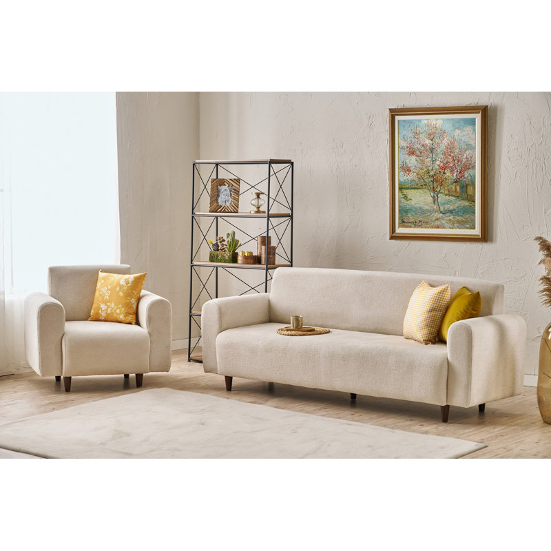 Bolat Living Room Set, Cream