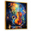 Orange et bleu, harmonie pour violon - musique, art mural-881640770-915402242