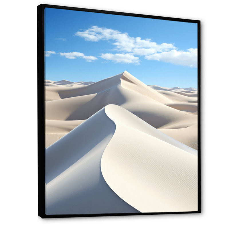 Impression sur toile Coastal Wind Dunes I - Paysage et nature, H 44 po x l 34 po x P 1,5 po, Cadre flottant noir