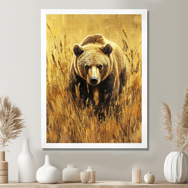 Alachua - animaux, art mural sur toile, H 44 po x l 34 po, Picture Framed, Blanc