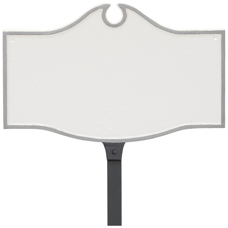 Colonial Petite Address Sign Plaque with Lawn Stake, Yes