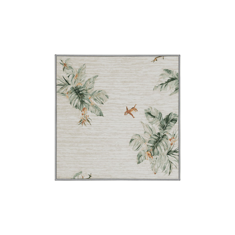 Tapis gris soyeux et moelleux, Carré 7 pi