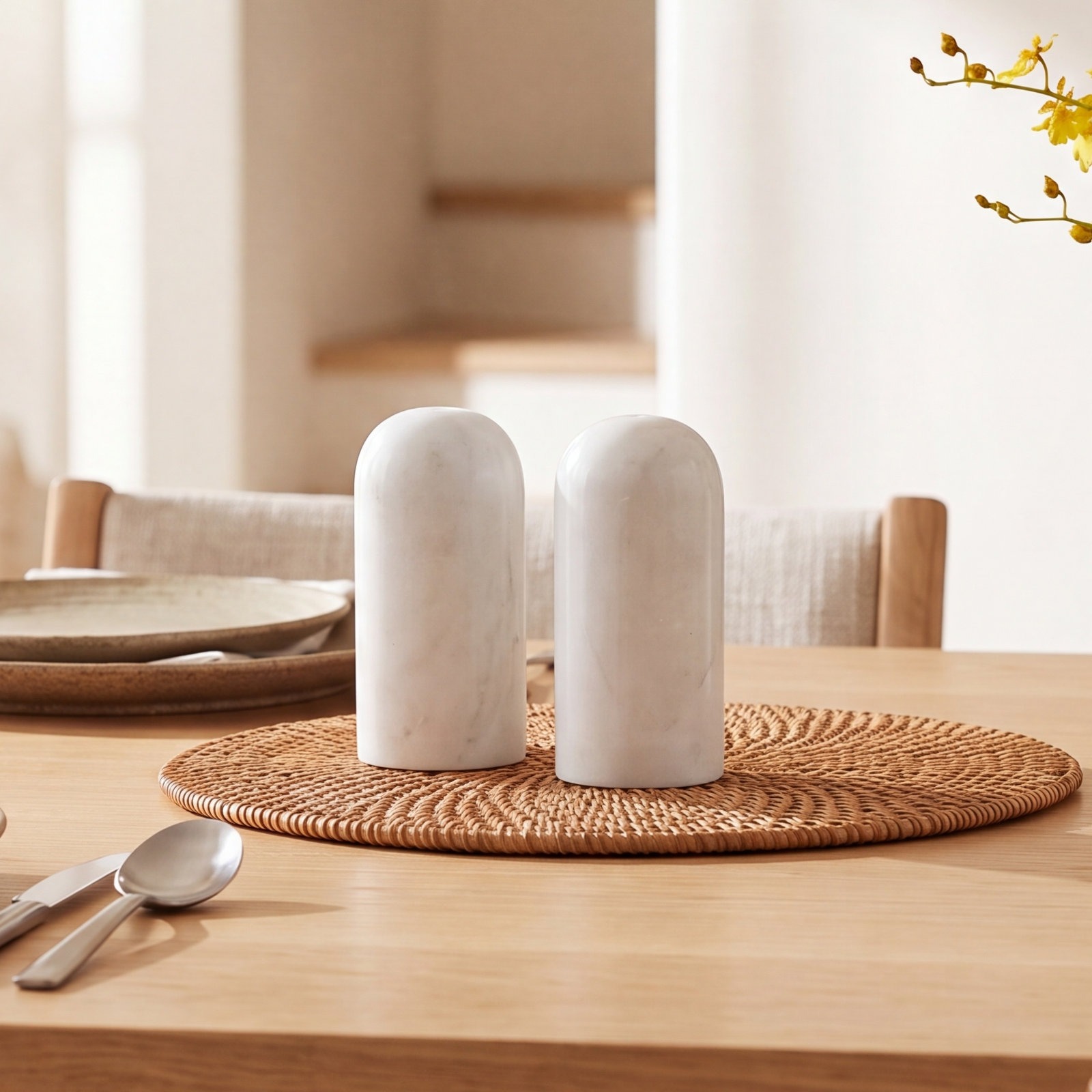 Marble Salt and Pepper Shaker Set