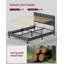 Upholstered Bed Frame with Adjustable Headboard