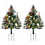 Arbre de Noël artificiel pré-éclairé pour hall d'entrée d'extérieur 2,5 pi / 30 po 2,5 po