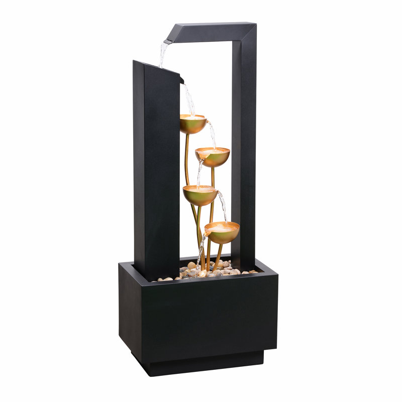 Outdoor Metal Fountain, Black