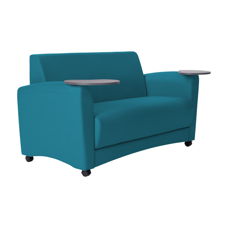 Canapé rembourré avec tablette Pro Series, Bleu sarcelle / Strandz cosmique