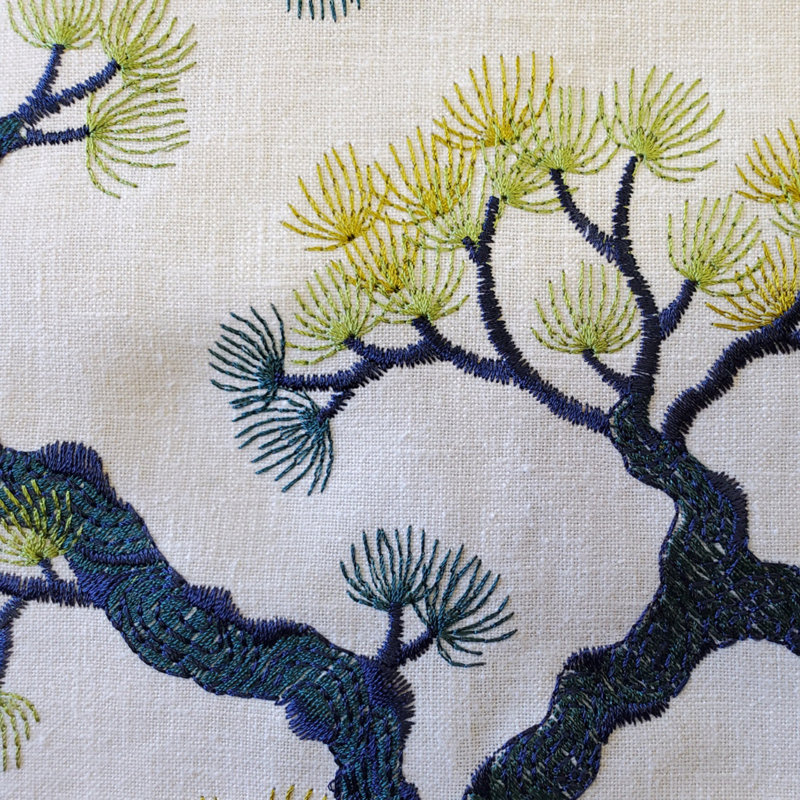 Coussin Bonsai, Noir / Jaune