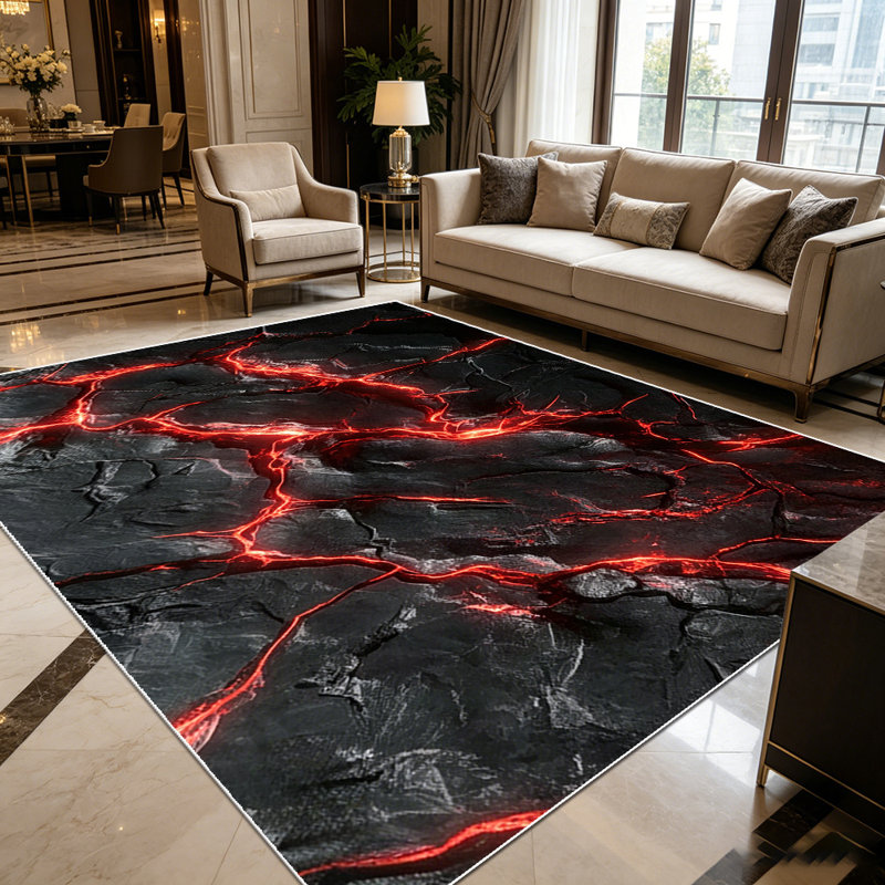 1PC Abstract Geometric Wavy Pastel Purple & Pink Tone Pattern area rugs for Living Room, Soft and Comfortable, Suitable for all seasons, easy-to-maintain, machine washable Indoor floor mat, Under Table Farmhouse suitable for dining room, bedroom,