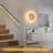 Modern Minimalist Plug-in Or Cordless Wall Sconces, Round Wood Backlight Led Wall Lamp,  For Bedroom