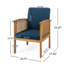 Ensemble de 2 fauteuils club d'extérieur en bois - Confortables et résistants aux intempéries - 2 modèles élégants