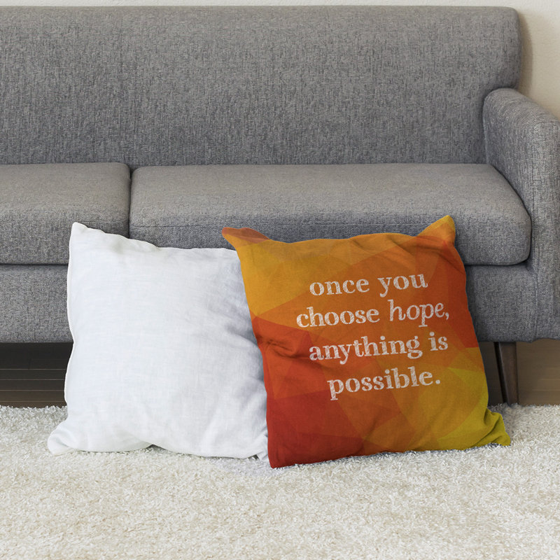 Coussin de sol pierres précieuses choisissez Hope, H 28 po x l 28 po, Ambre
