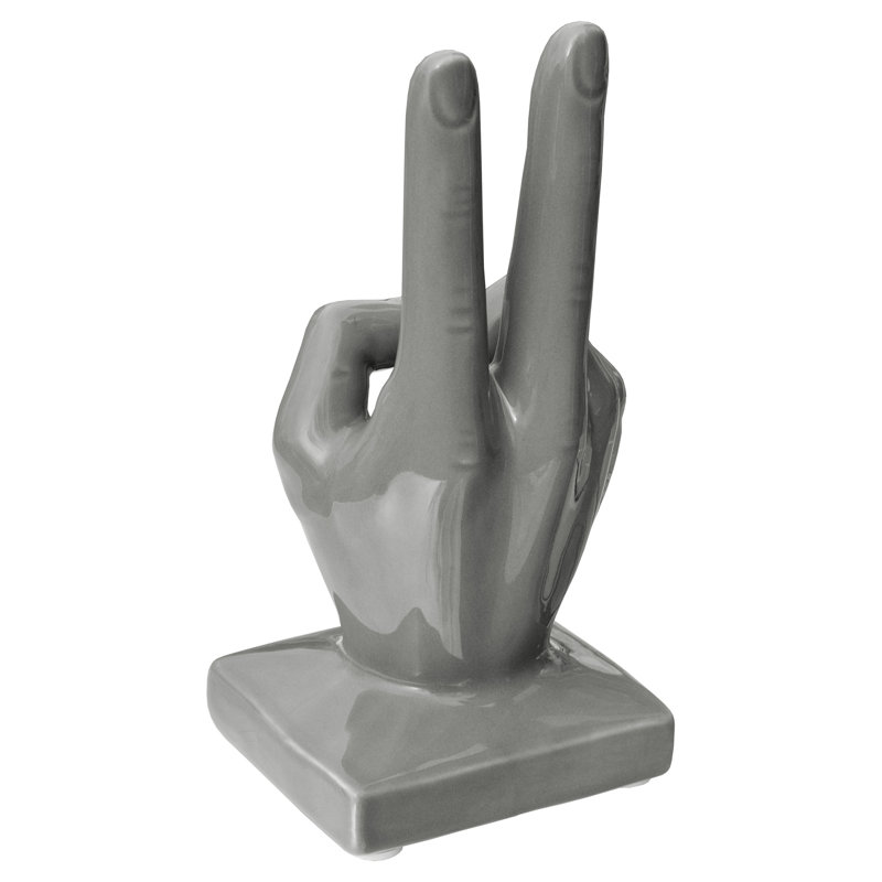 Lillie Handmade Ceramic / Porcelain Figurine / Sculpture Decorative Object, Grey