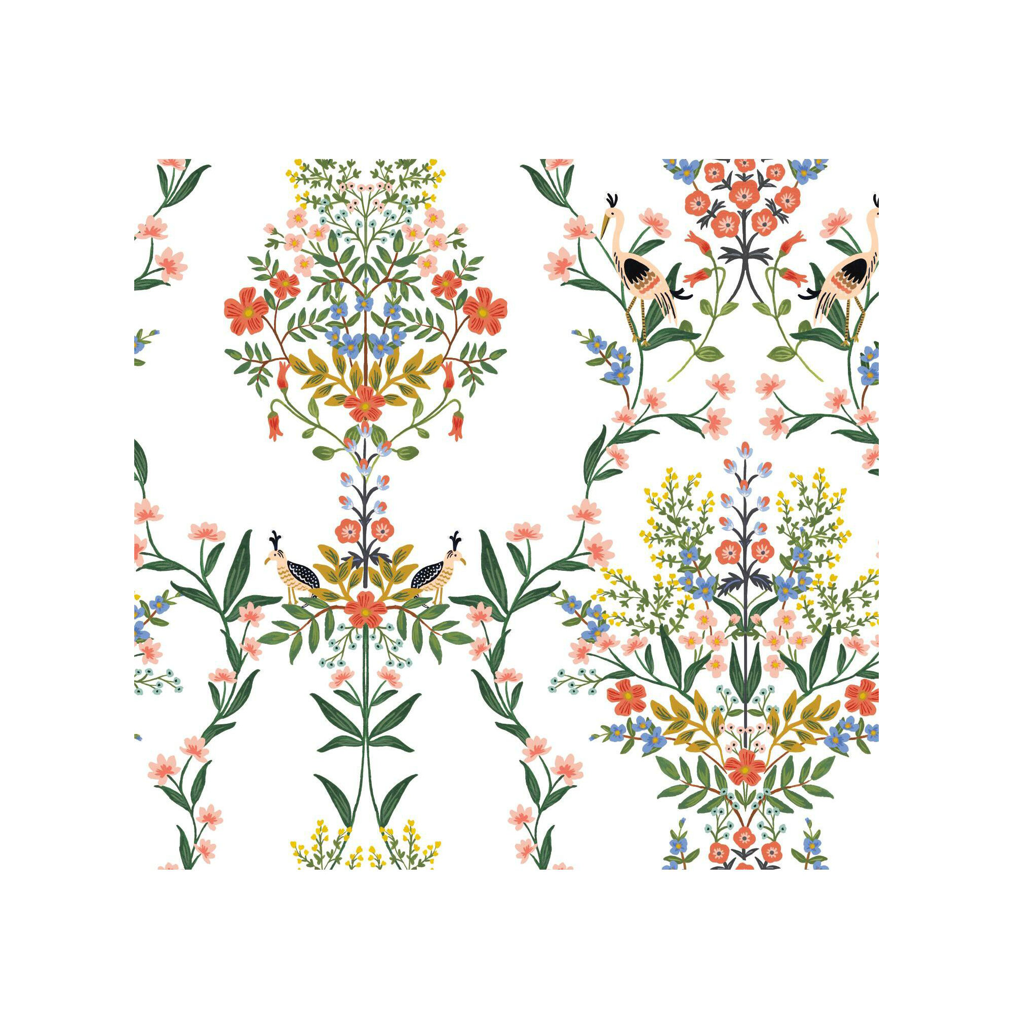 Luxembourg 20' L x 27" W Peel and Stick Wallpaper Roll, White
