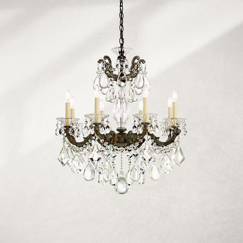 La Scala 8 - Light Chandelier, Heritage Clear, Florentine Bronze