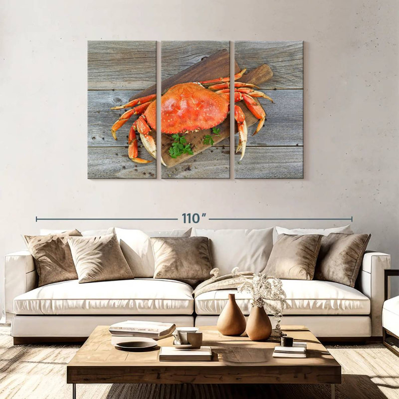 Crabe dormeur cuit, H 48 po x l 74 po