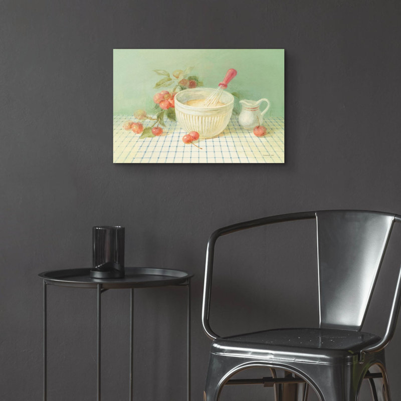 Art mural en verre «Bake With Cherries» par Danhui Nai, H 16 po x l 24 po x P 0,2 po