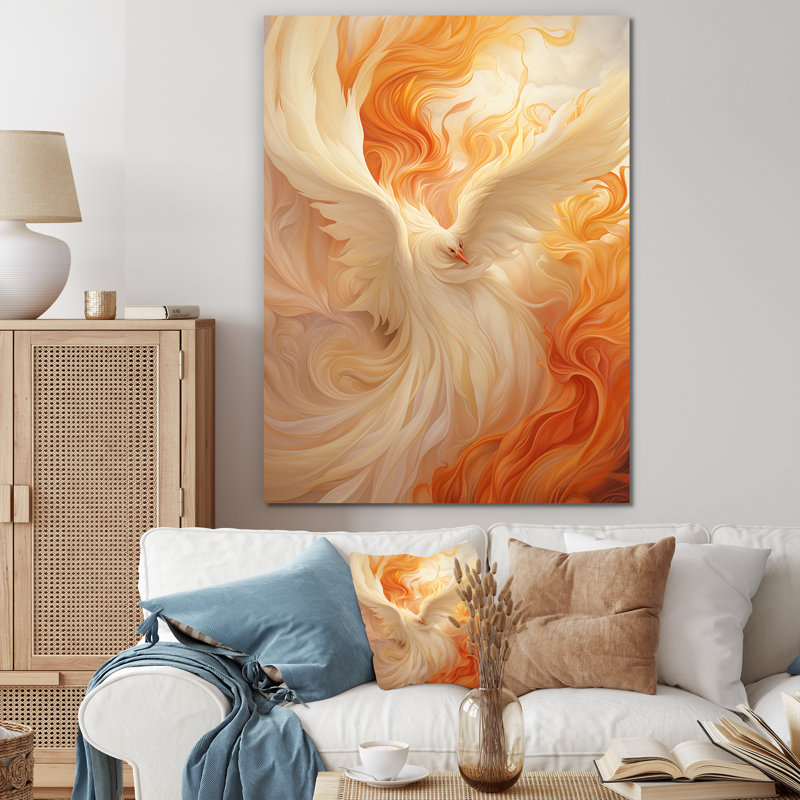 Dimensions infinies du beige et de l'orange - Collages abstraits, Toile tendue, H 44 po x l 34 po x P 1,5 po