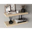 Tablettes flottantes de 2 de 31,5 po de large à fixation murale beige pour le bureau et la salle de bain