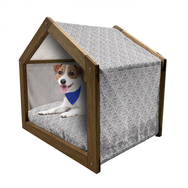 Niche en bois pour chien, H 32,28 po x l 39,37 po x P 28,35 po