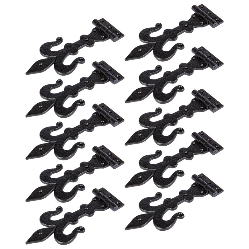 Hammer & Tongs - Fleur De Lis T-Hinge - W235mm - Black
