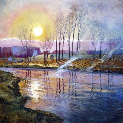 Morning Fields - Wrapped Canvas Painting