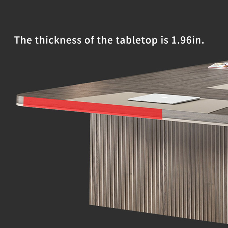 Table de conférence multi-personnes avec douille, H 29,52 po x L 125,98 po x l 55,11 po
