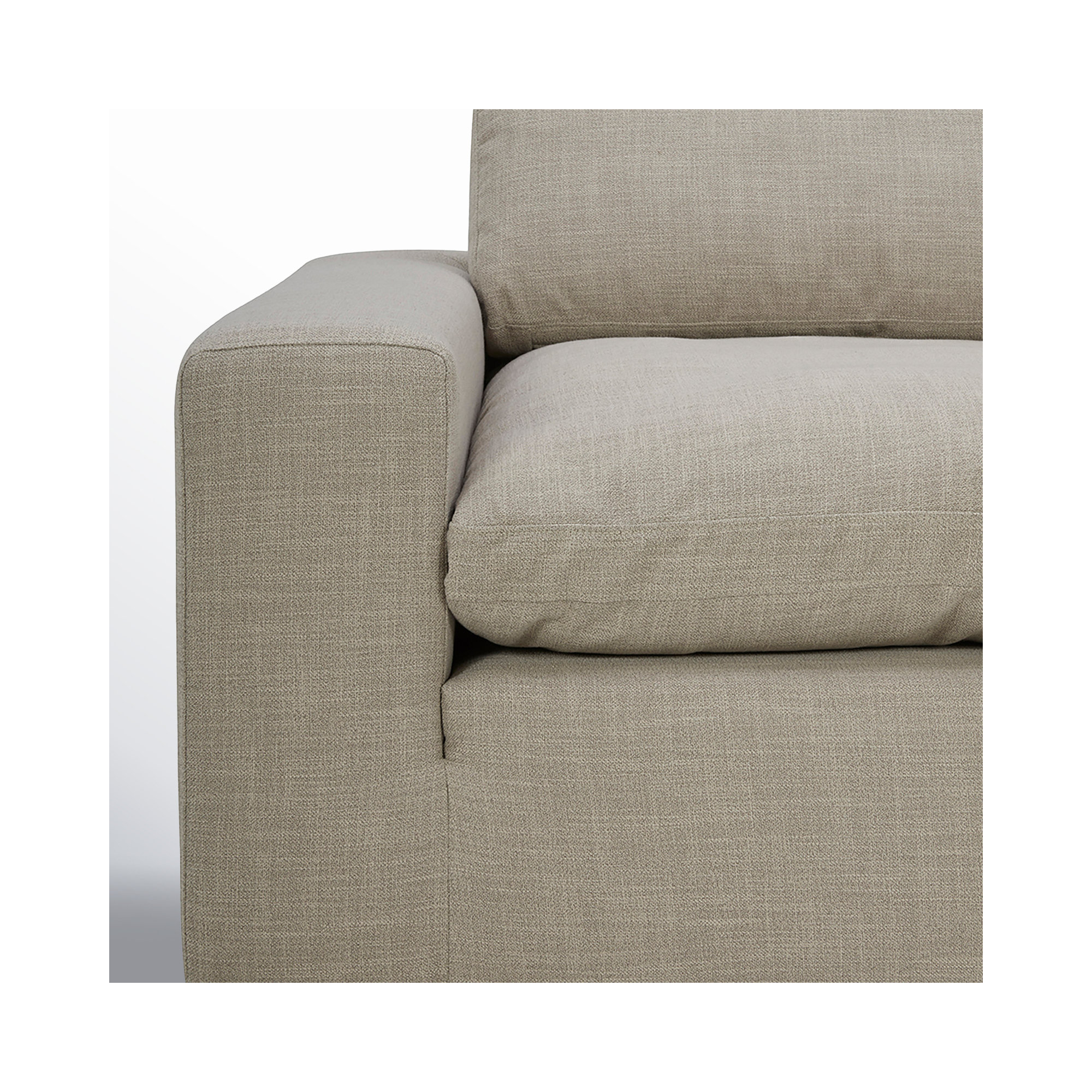 Asher 2 - Piece Upholstered Chaise Sectional, Effie Flax Performance Linen, Left Hand Facing