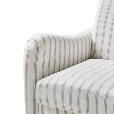 Terren 78" Farmhouse Linen Upholstery Sofa with Solid Wood Spindle Legs