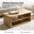Jadida Natalia Modern 47.5"W Fluted Rectangular Coffee Table with Double-Layer Storage-419205611