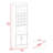 Kava 71" Tall Bar Cabinet with 16 Cubbies, Shelf, Concealable Tray and Double Door-1259888171