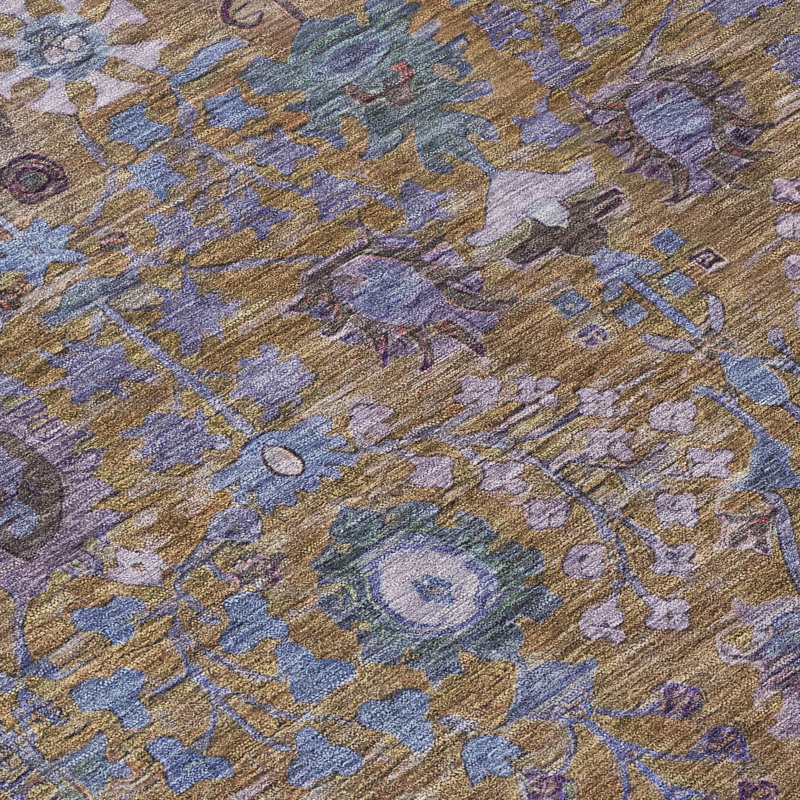 Machine Washable Indoor/Outdoor Leavittsburg ACN2231 Global Rug, Round 8'