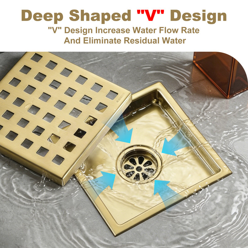 6'' W Tile-In, Brushed Gold