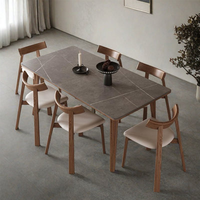 Ensemble de table de salle à manger haut de gamme de luxe léger et minimaliste