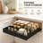 Expandable pull out cabinet organizer for kitchen storage