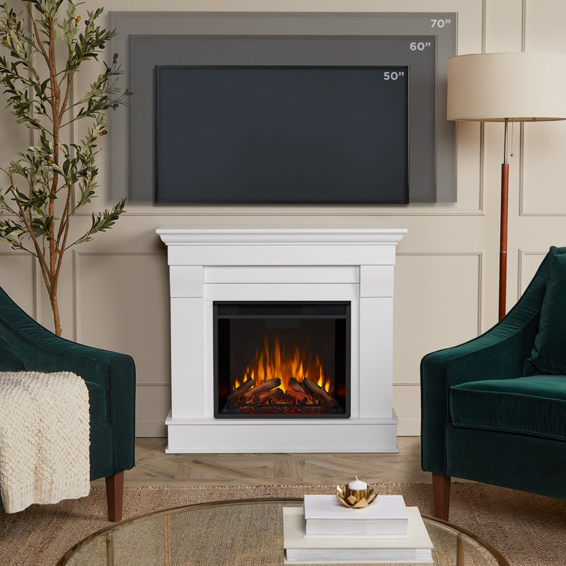 Chateau 41" Electric Fireplace by Real Flame, White