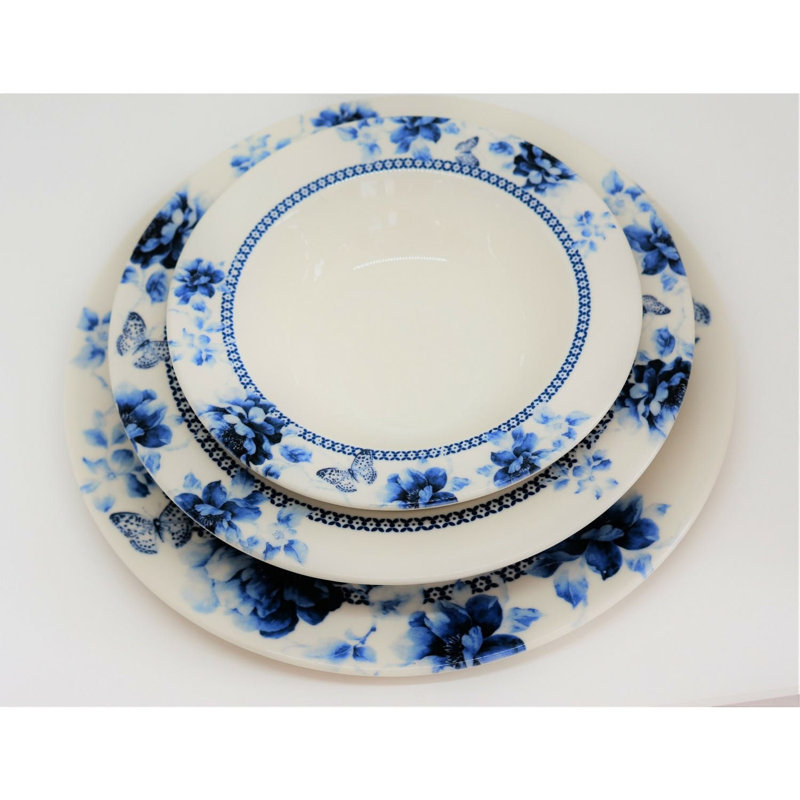Porcelain China Dinnerware Set 24 Piece - Service for 6
