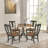4 - Person Solid Wood Solid Wood Top Pedestal Dining Set