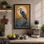Moonlit Heron Japandi - Wrapped Canvas-1398625232-1398625233