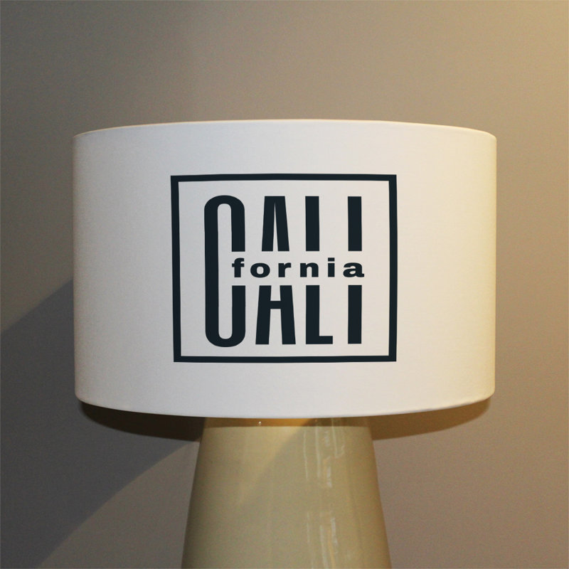 Cotton Drum Lamp Shade ( Uno ), 22cm H x 25cm W x 25cm D